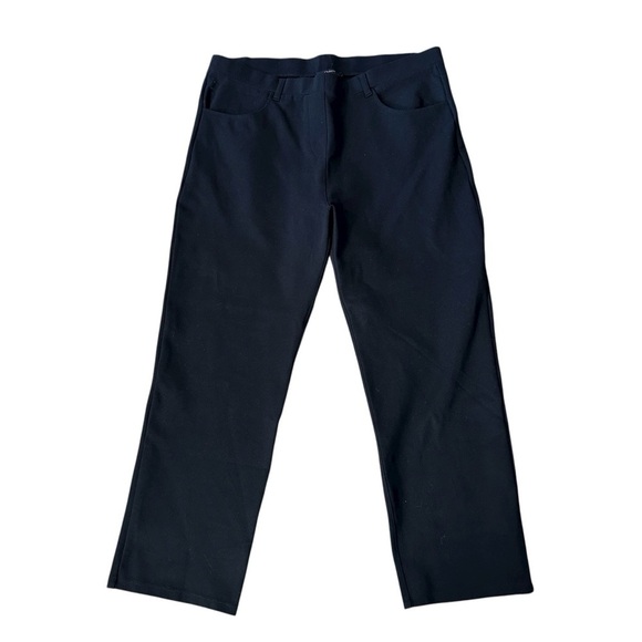 Quince Pants - Quince Ultra-Stretch Ponte Straight Leg 4-Pocket Pant in Black Sz XL/25 GUC